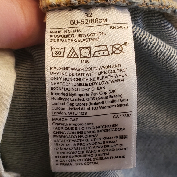 High waist denim skirt with back slit | size 14/32 waist - Picture 7 of 7